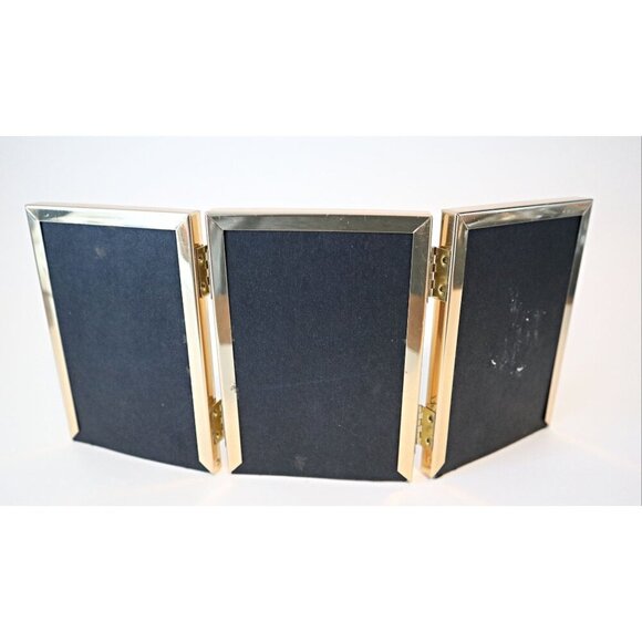 Folding Picture Frame Gold Tone Vintage Photo Frames Hinged  Lot D - Picture 3 of 3